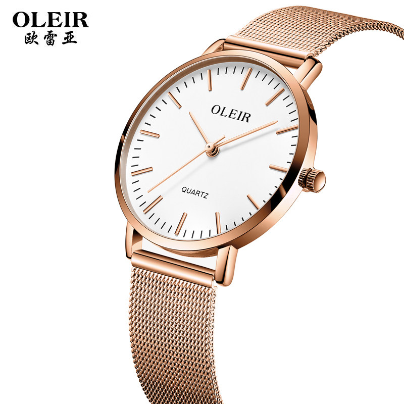 手表女新款正品ins风简约石英表 欧雷亚国产腕表