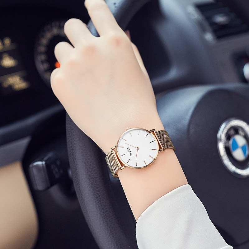 新款正品ins风简约气质女士石英表 欧雷亚国产腕表