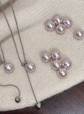 轻奢秋冬曼塔玫瑰珍珠抽拉蛇骨长项链2025新款爆款毛衣链长款百搭