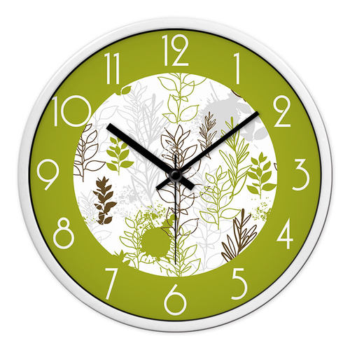 MOMEN/摩门艺术挂钟花草图案客厅装饰创意静音时尚时钟石英钟表 - 图0