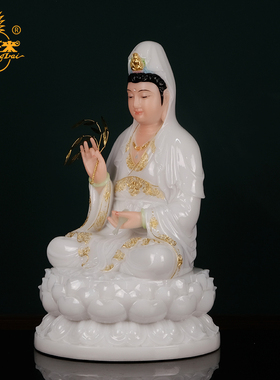 金旺来观音菩萨汉白玉佛像