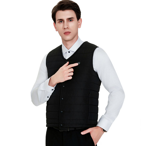 石墨烯电热马甲男款智能温控加热长袖内胆充电发热棉衣女保暖衣服 - 图3