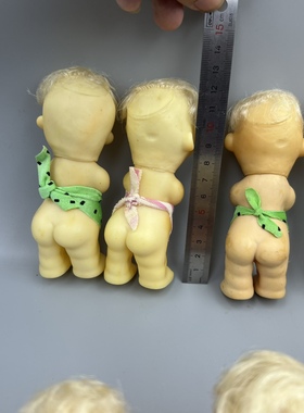 一对旧物中古vintage西洋胶皮娃娃小玩具喜怒哀乐表情无清洗保养