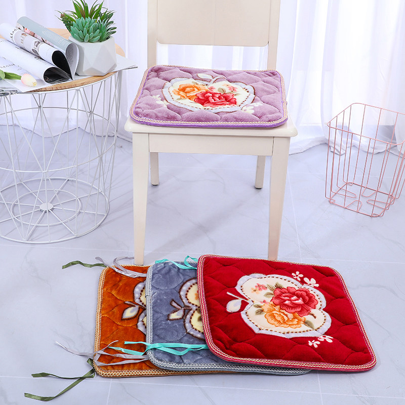 加厚四季毛绒坐垫四季保暖办公室防滑椅子垫家用沙发餐桌椅凳子垫,淘宝优惠券,粉丝福利购,淘宝优惠卷