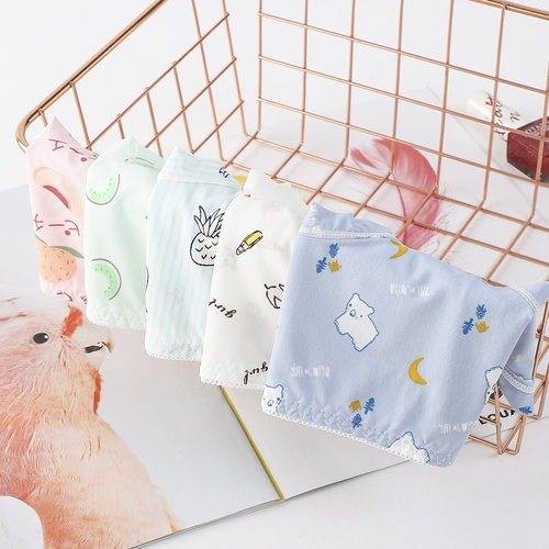 内裤女冰丝小清新碎花卡通低腰日系牛奶丝无痕速干透气女士三角裤 - 图1