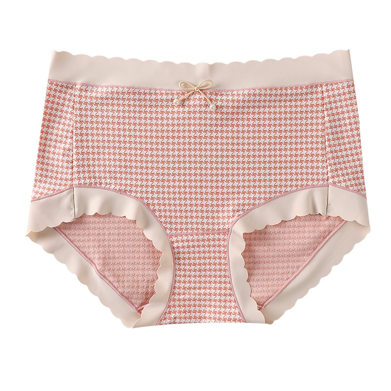 莫代尔千鸟格女士内裤无痕弹力花边少女三角裤清新格子柔软裤头女,淘宝优惠券,粉丝福利购,淘宝优惠卷