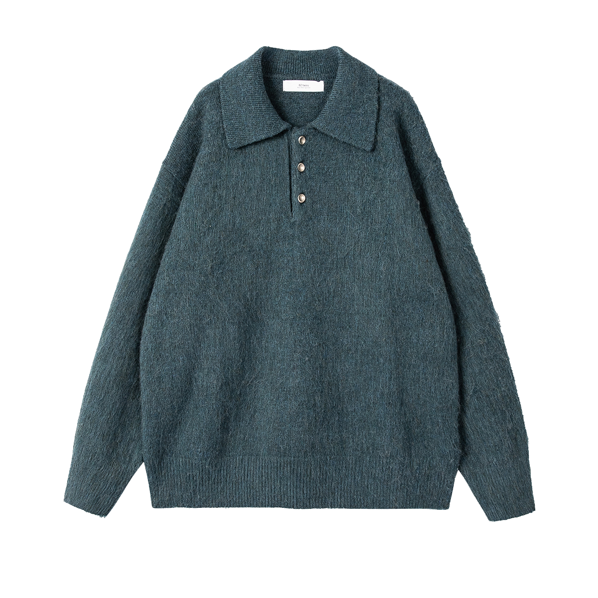 老钱风拉绒长毛翻领针织衫男秋冬加厚软糯宽松金属纽扣POLO领毛衣,淘宝优惠券,粉丝福利购,淘宝优惠卷