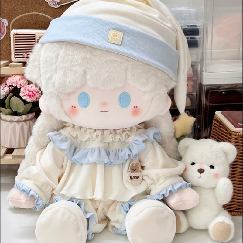 40cm舒蕾娃衣毛绒棉花娃娃睡衣坐姿一番无属性公仔玩偶替换服春秋 - 图0