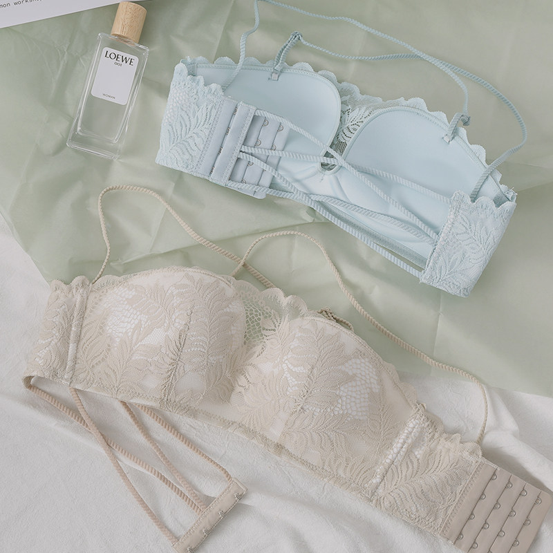 美背肩带防滑防走光无钢圈薄款抹胸 莉妃文胸