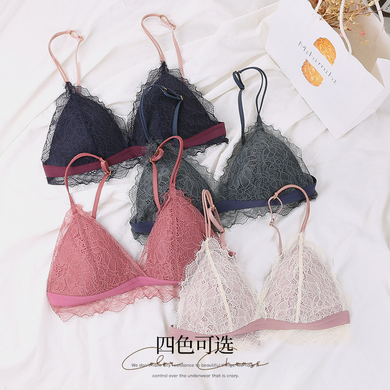 女超薄款大胸显小无钢圈法式内衣 莉妃文胸