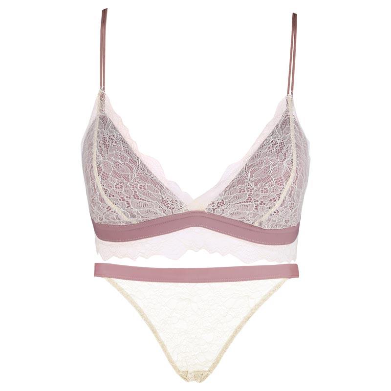 女超薄款大胸显小无钢圈法式内衣 莉妃文胸