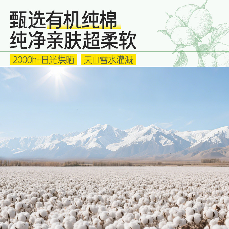 【拍2豪赠CCD相机】自由点新疆有机纯棉超薄日夜用卫生巾组合装