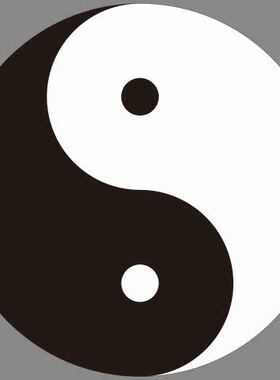 相生相克此长彼消太极哲理图阴阳太极双鱼图不干胶标签贴纸装饰H