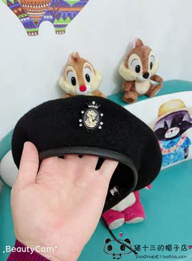 网红羊毛大小号街头风徽章时装帽