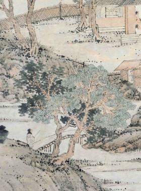 明代杜琼天香深处图山水画画稿