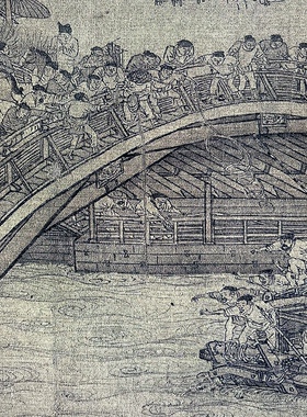 张择端清明上河图全图十大名画国中堂字画客厅卷轴挂画装饰复制画