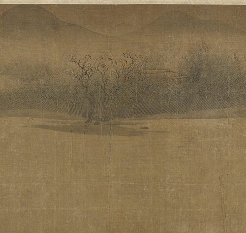 南宋 赵伯驹 老树寒鸦图宋画山水画长卷真迹微喷复制学习临摹复古 - 图3