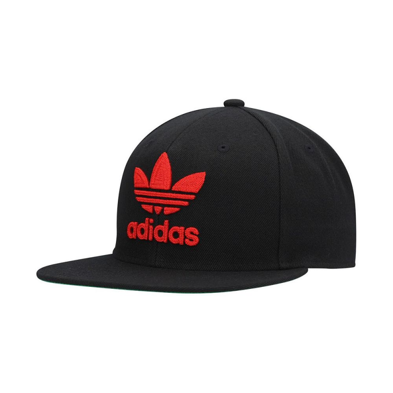 Adidas/阿迪达斯帽子时尚黑色三叶草链条后扣男款正品16067997-图0