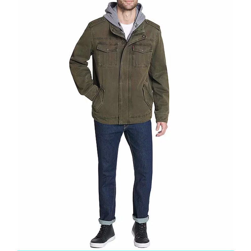 Levi's李维斯男夹克外套棉服工装多口袋秋冬棉袄抓绒休闲连帽纯棉,淘宝优惠券,粉丝福利购,淘宝优惠卷