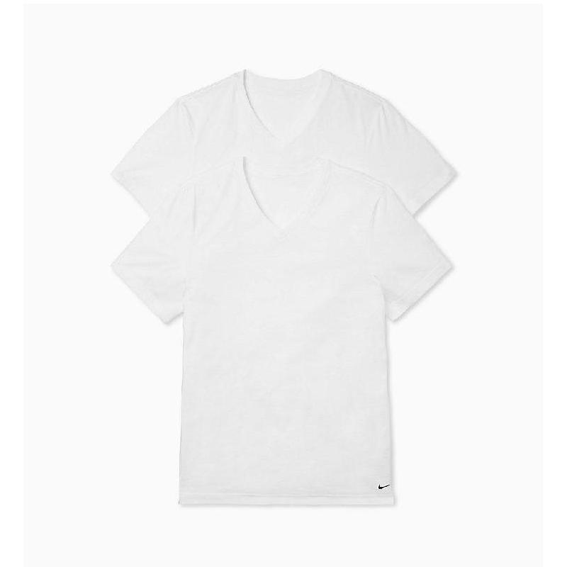 Nike/耐克男T恤短袖基础款打底内搭舒适透气V领2件装正品KE1004