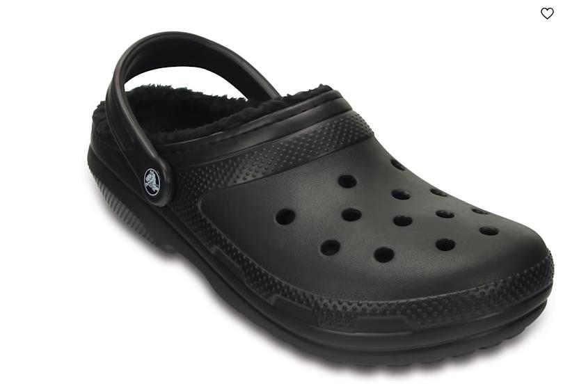 Crocs/卡骆驰女包头拖鞋加绒保暖休闲轻质黑色舒适洞洞鞋363281