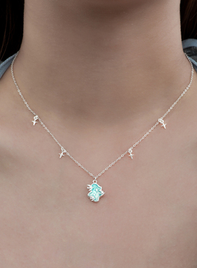 原创星河梦境飞鸟项链纯银S925清冷浪漫梦幻简约链子小众银饰