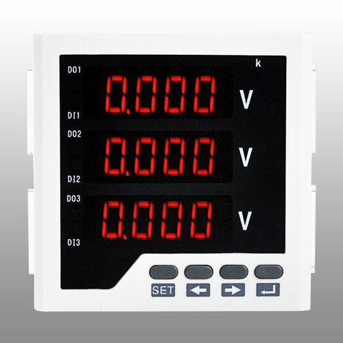 伊莱科数显三相交流电压表ELE-3AV33/3Y液晶数字显示380V 96*96 - 图2