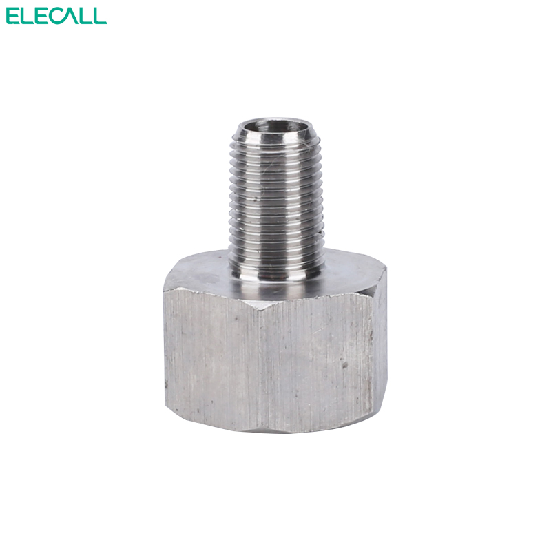 伊莱科 304压力表不锈钢接头 M14/20*1.5 内丝转外丝转换接头 - 图1