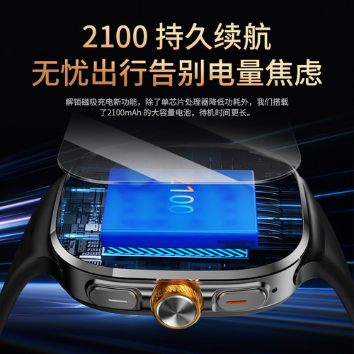 M99首款阔屏高配蓝牙智能双系统护眼手表APP任意下载5G健康监测 - 图2