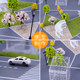 Diy material package simulation sticker glass construction sand table