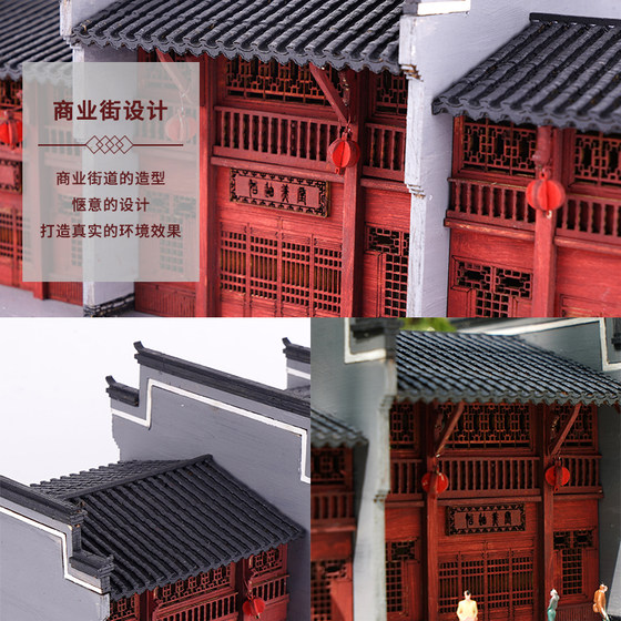 Diy handmade architectural sand table model simulation assembly