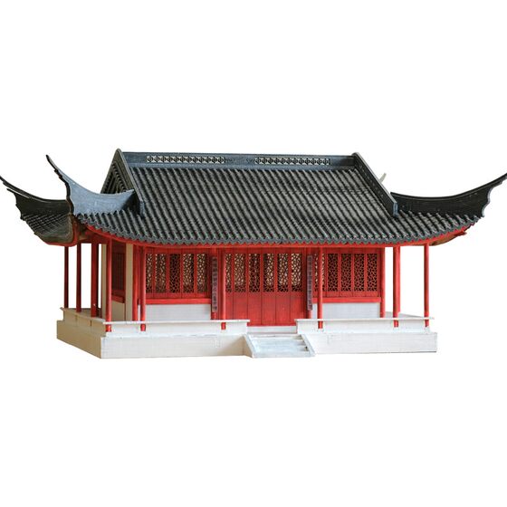 Chinese ancient building pavilion model material diy handmade ornaments assembled mortise and tenon structure pavilion wooden cabin