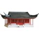 Chinese ancient building pavilion model material diy handmade ornaments assembled mortise and tenon structure pavilion wooden cabin