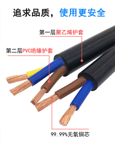 公牛地拖大功率2.5平加粗插线板工地电焊电暖器插座防摔防冻长线 - 图2