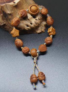 桃核多宝手串情侣款平安转运手链