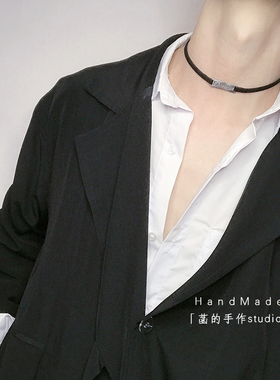 潮牌fashion颈链帅气禁欲钛钢