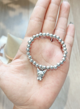 纯银库洛米手链儿童三丽欧女孩串珠银饰女童银手链项链圣诞节礼物