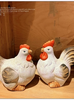 公鸡趣味可爱风电视柜ins小摆件