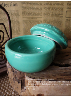 创意卡通陶瓷可爱风梳妆台首饰盒