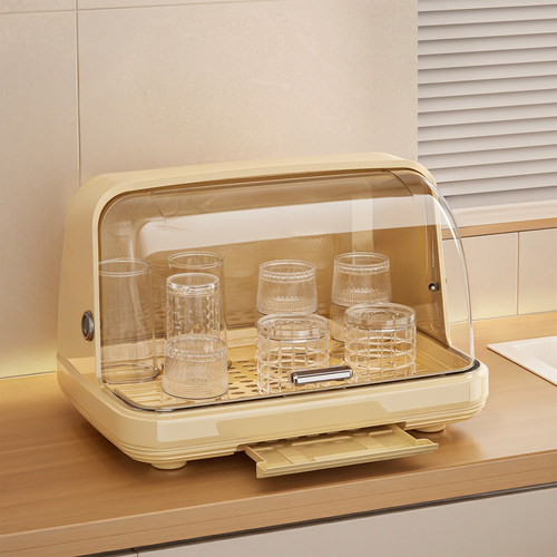 杯子收纳置物架桌面防尘水杯收纳盒厨房餐桌茶杯玻璃杯托盘沥水架 - 图2