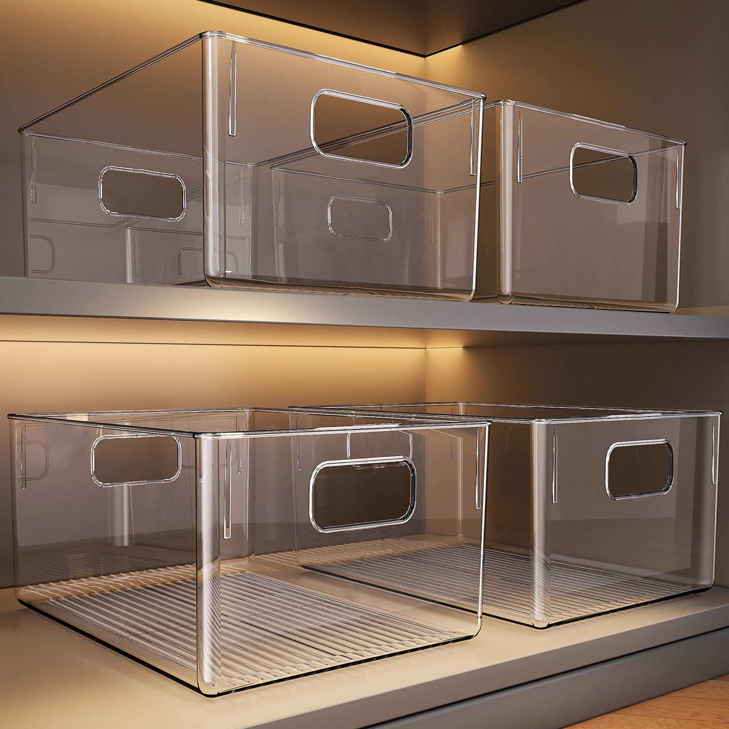 橱柜收纳盒抽屉式桌面零食杂物饮料收纳整理盒家用深柜透明储物盒,淘宝优惠券,粉丝福利购,淘宝优惠卷