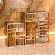 Kaman high-end light luxury glass cosmetics storage box