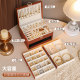 High-end jewelry storage box with large capacity and three layers