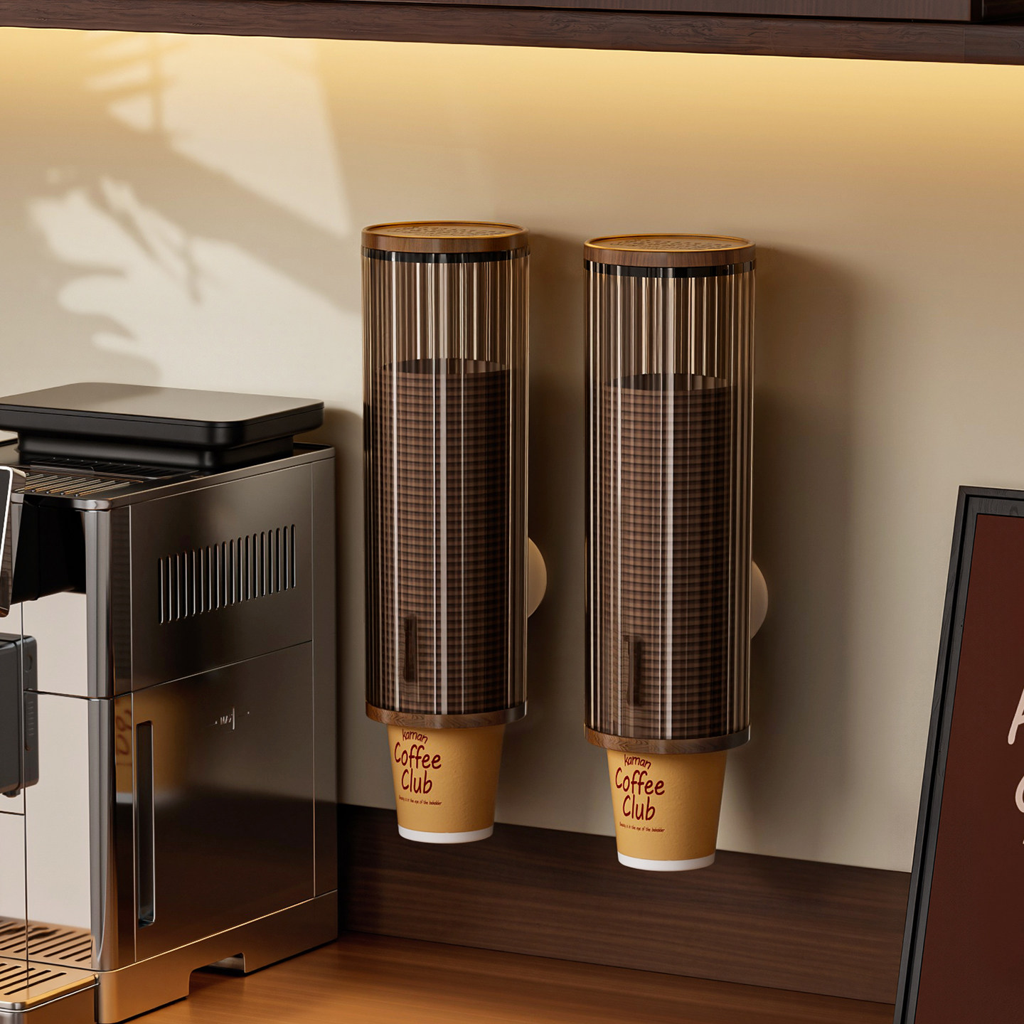 一次性杯子取杯器壁挂式饮水机收纳纸杯架免打孔高级水杯置物架子,淘宝优惠券,粉丝福利购,淘宝优惠卷