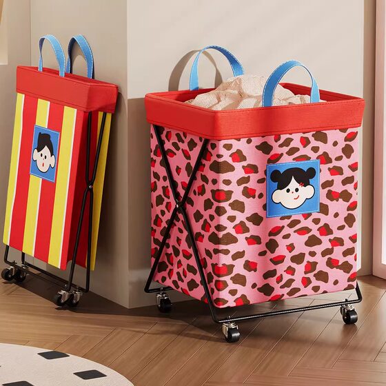 Foldable fabric dirty clothes storage basket