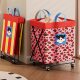 Foldable fabric dirty clothes storage basket