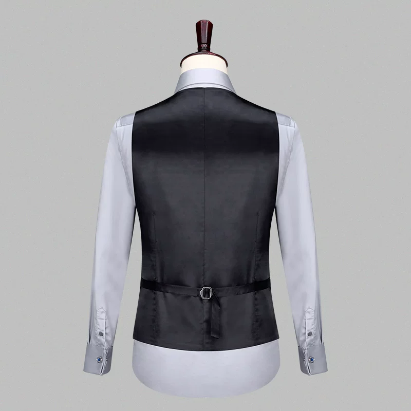Woolen suit, black vest, set, 3 piece set