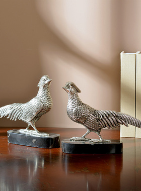 家居饰品美式风样板房办公室铜鸟