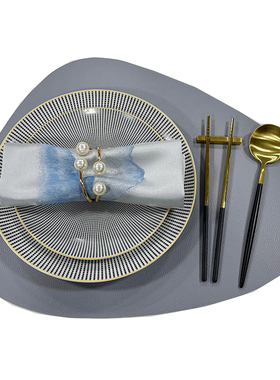 样板房间轻奢风展厅餐具全套摆件