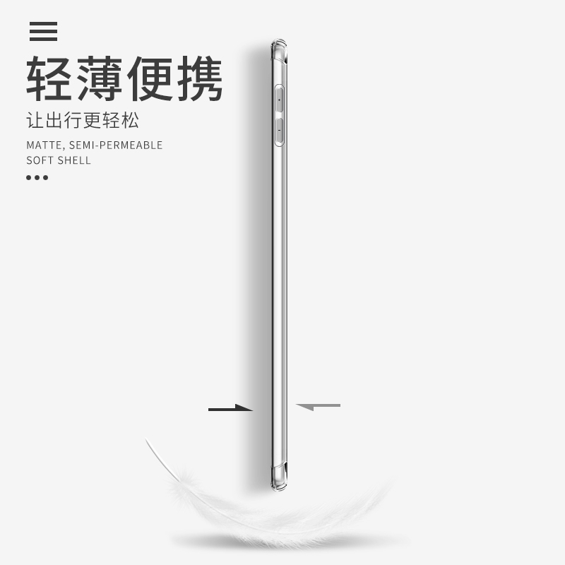 适用2019新款iPad Air3保护套10.2带笔槽2018苹果mini5平板air2硅胶迷你4透明无盖pro10.5寸防摔9.7超薄pad6 - 图1